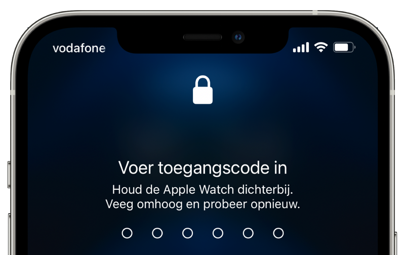 iPhone ontgrendelen met Apple Watch foutmelding