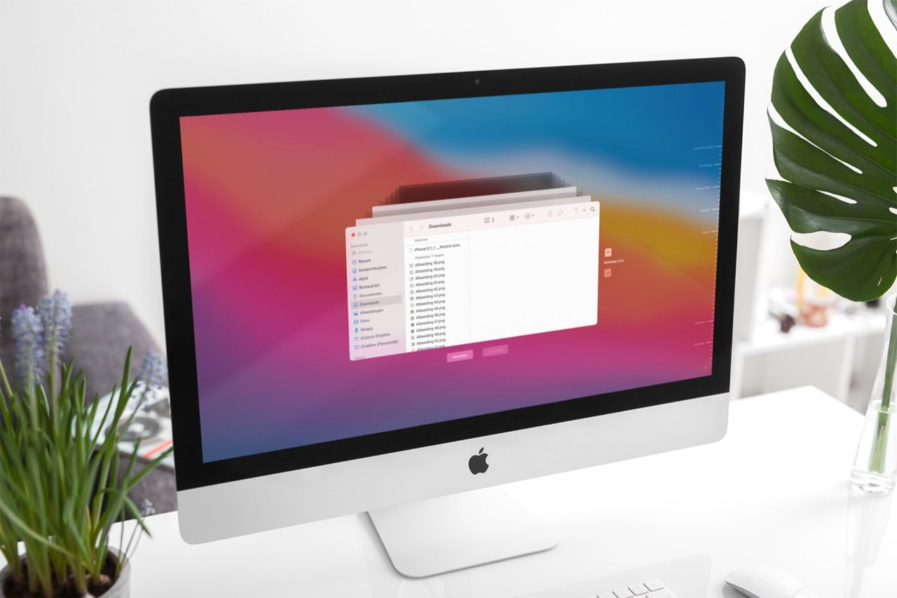 iMac met macOS Big Sur: Time Machine activeren.