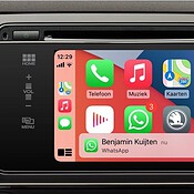 WhatsApp in CarPlay op het beginscherm.