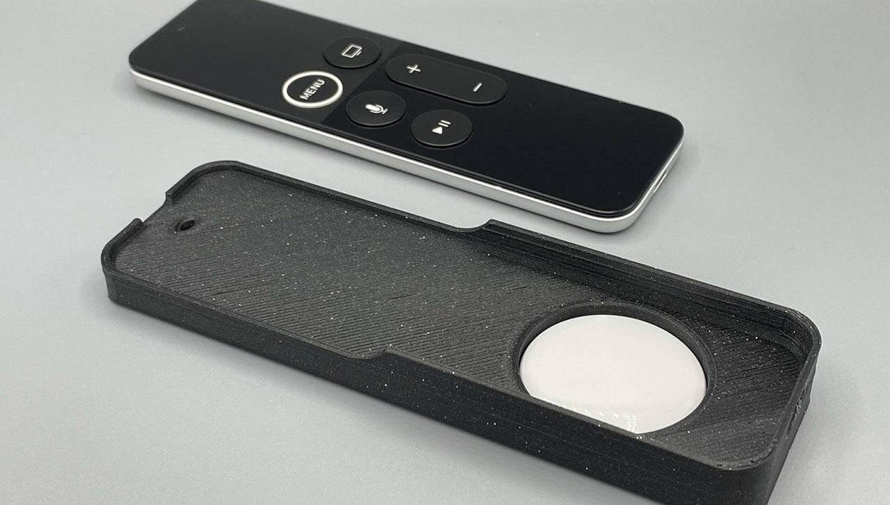 3D printed AirTag-case voor Apple TV Remote