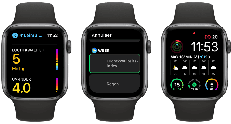 Luchtkwaliteit op Apple Watch in Nederland in watchOS 7.6.