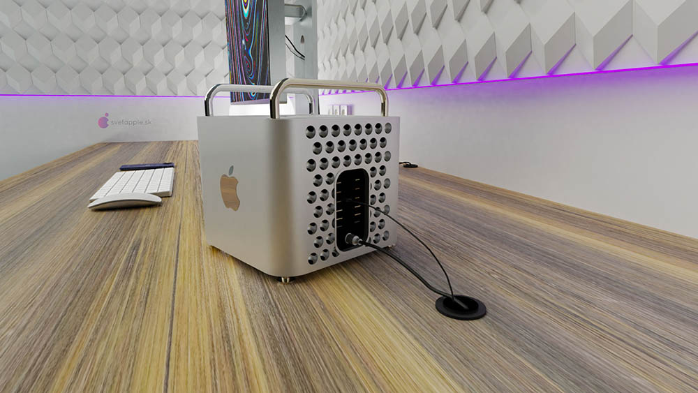 Mac Pro mini concept van de zijkant