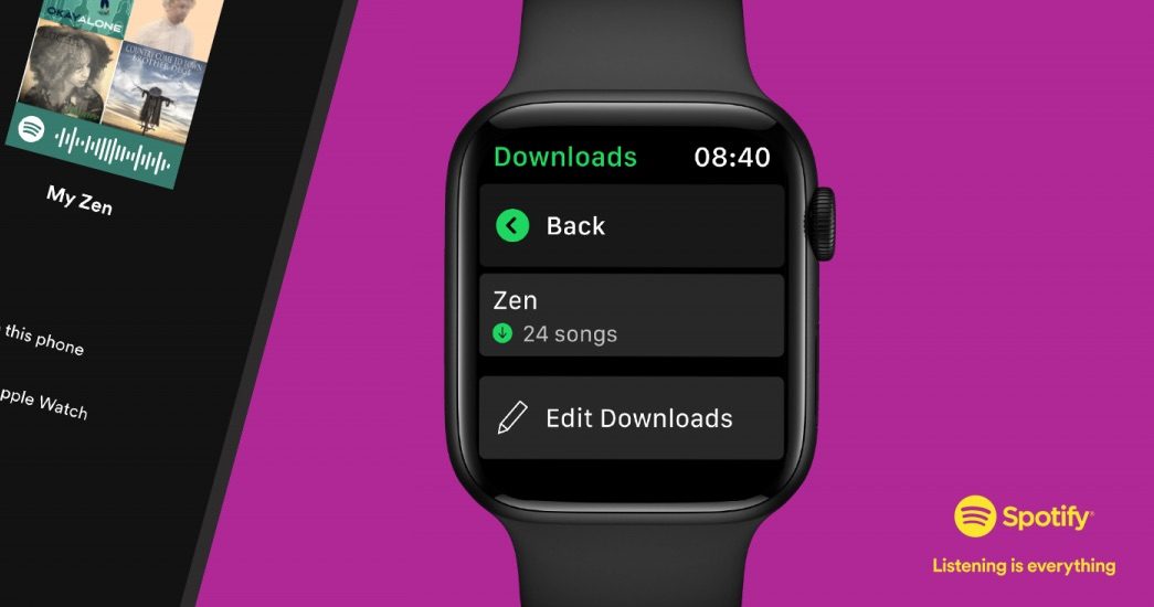 Spotify Apple Watch offline muziek.