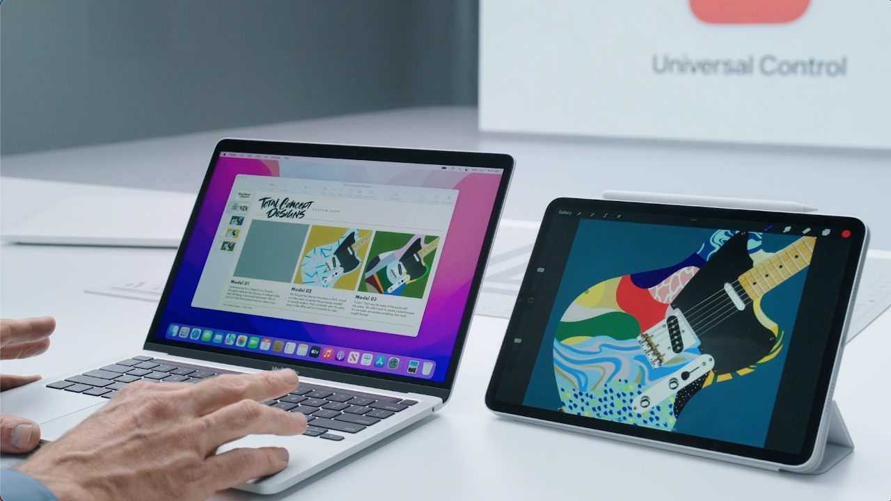 Universal Control op Mac en iPad