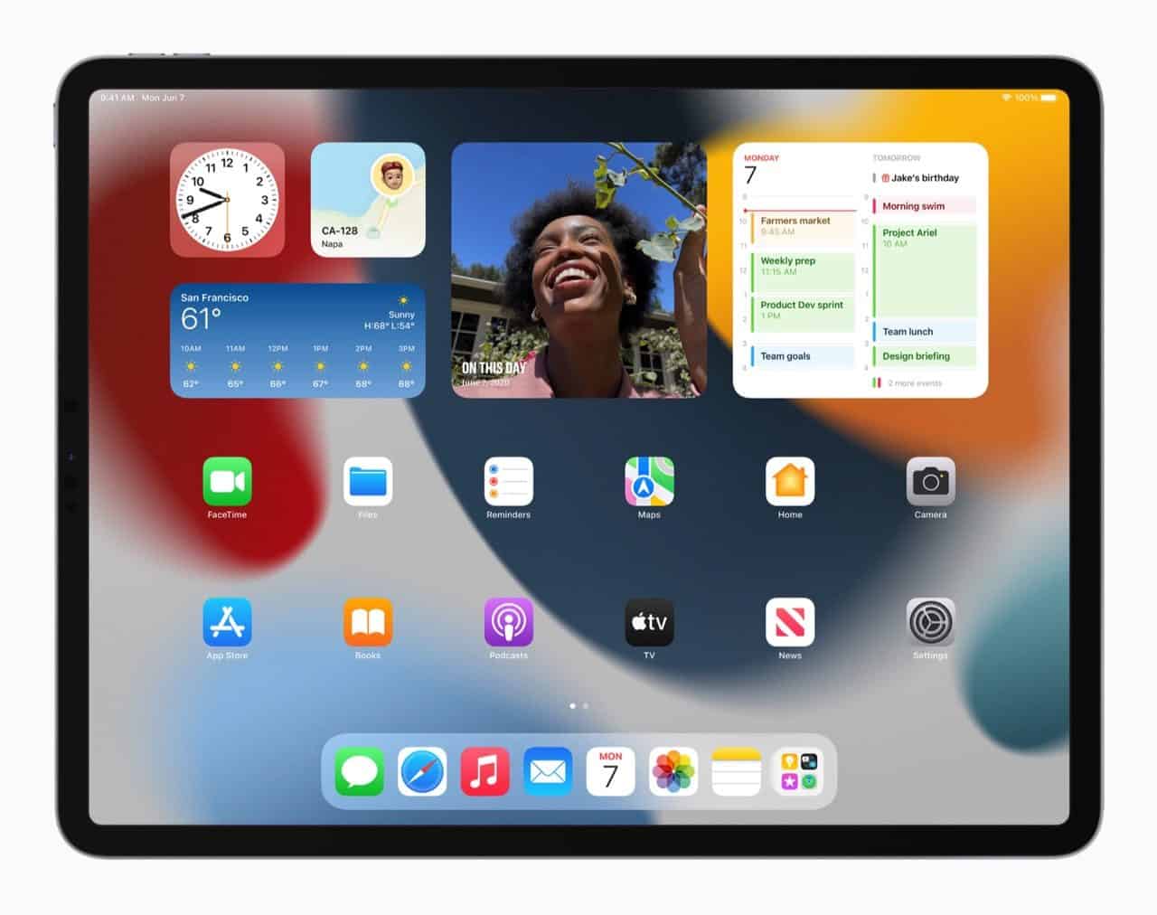 Grote widgets iPadOS 15