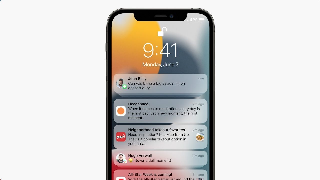 Notificaties iOS 15