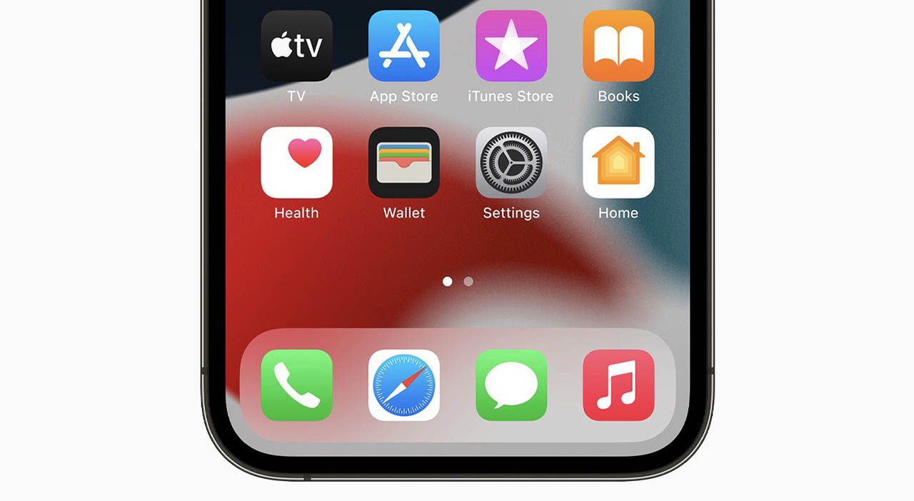 iOS 15 homescreen