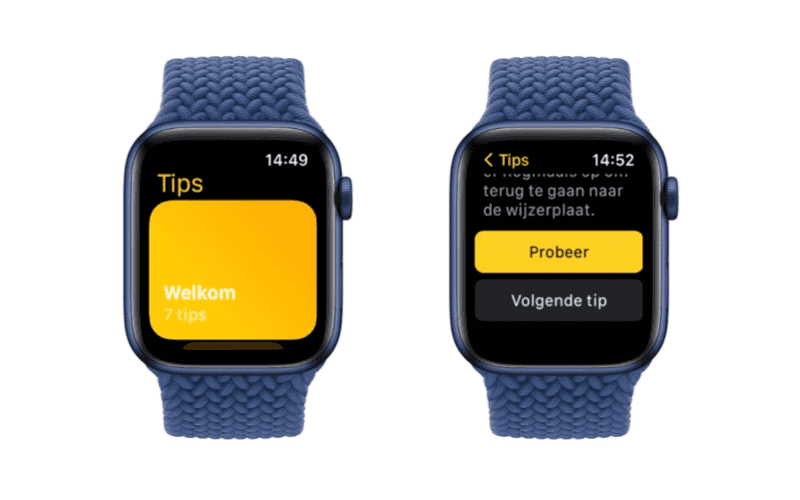 watchOS 8: Tips-app op Apple Watch.