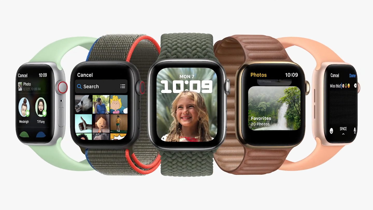 watchOS 8 op Apple Watches