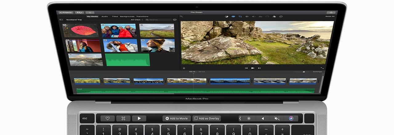 iMovie op een MacBook Pro