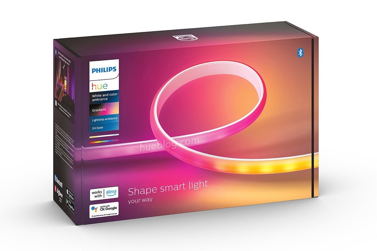 Philips Hue Gradient Lightstrip Ambiance verpakking: meerkleurige lichtslang.