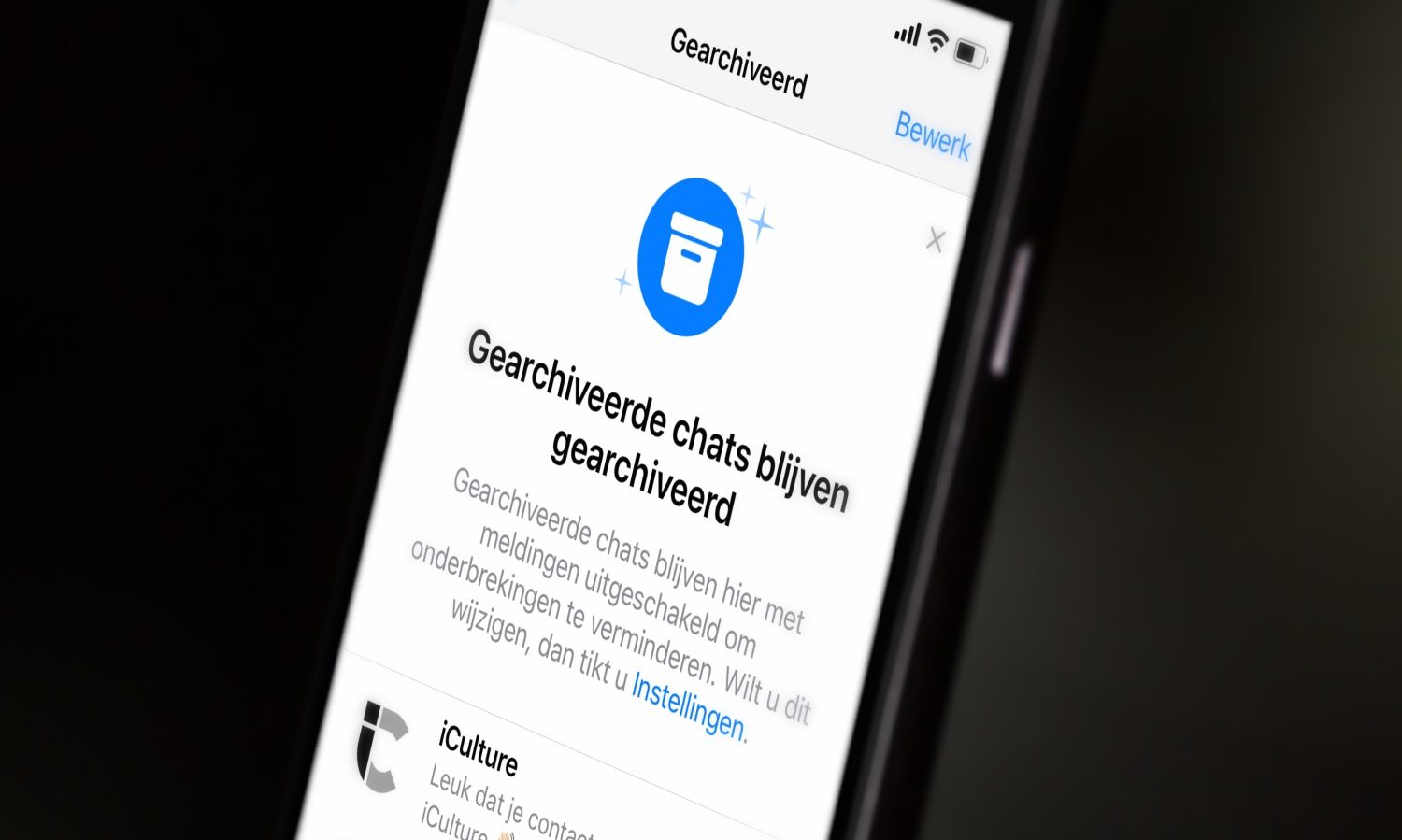 WhatsAp archief met chats.