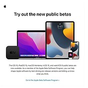 Apple betaprogramma uitnodiging