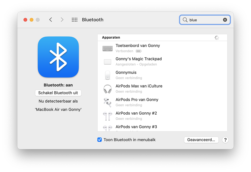 Bluetooth op de Mac inschakelen zonder of toetsenbord