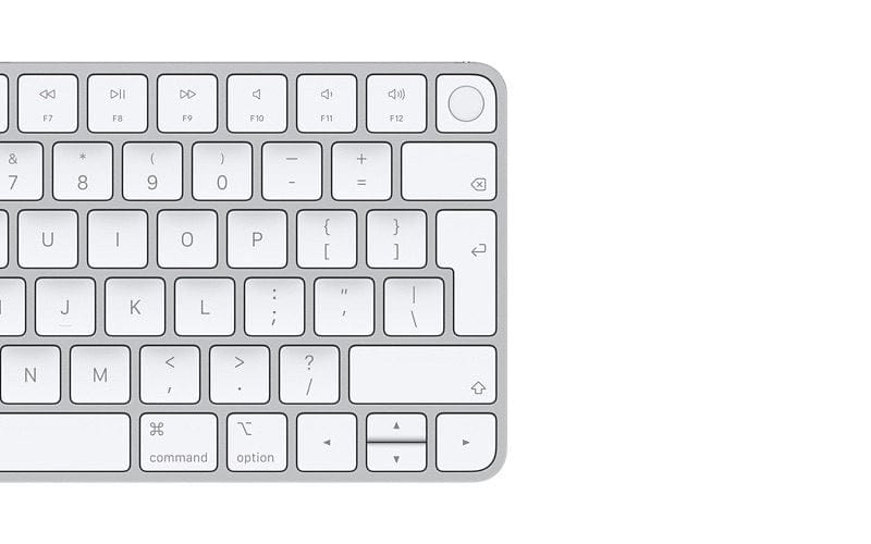 Magic Keyboard met Touch ID in zilver.