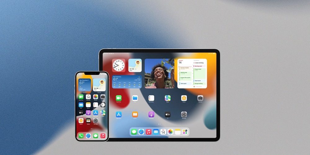 iOS 15 en iPadOS 15 homescreen.