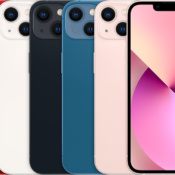 iPhone 13 kleuren in stapel.