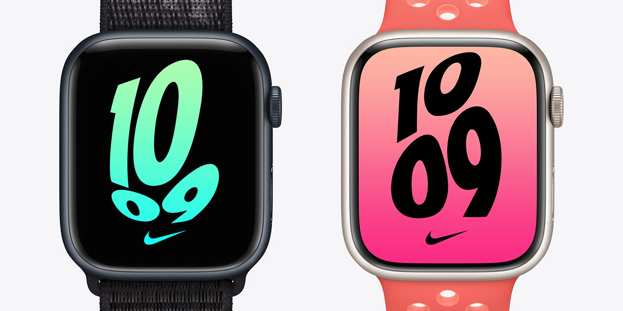 Apple Watch Series 7 Nike Bounce-wijzerplaat