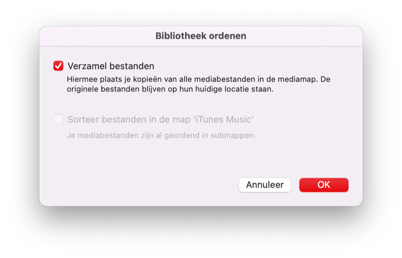 Alle muziek verzamelen op de Mac