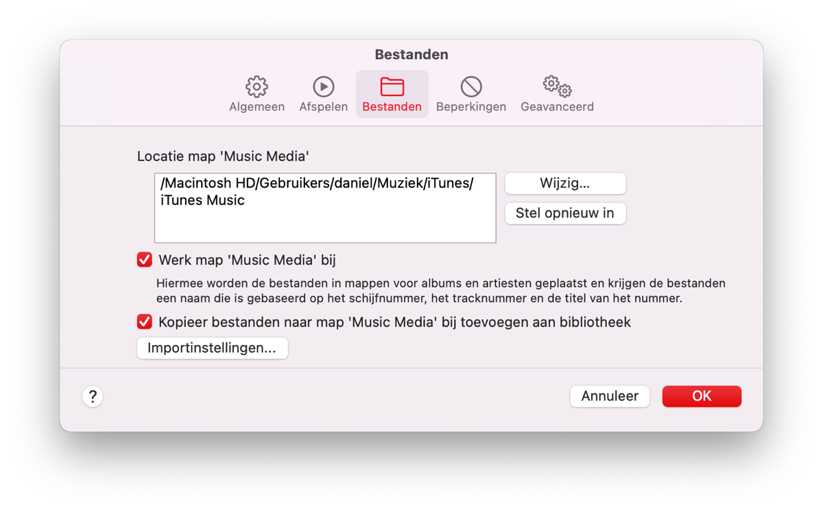 Lokale muziek op de Mac beheren