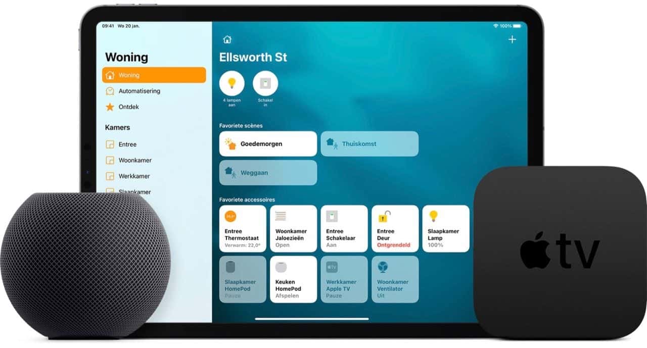 HomeKit-hub: HomePod mini, iPad of Apple TV als woninghub voor HomeKit.