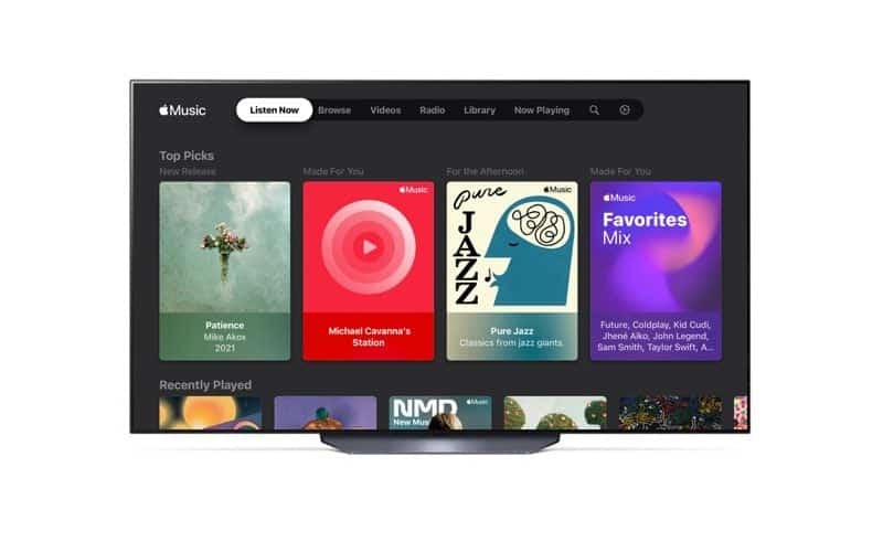 LG smart-tv met Apple Music app.
