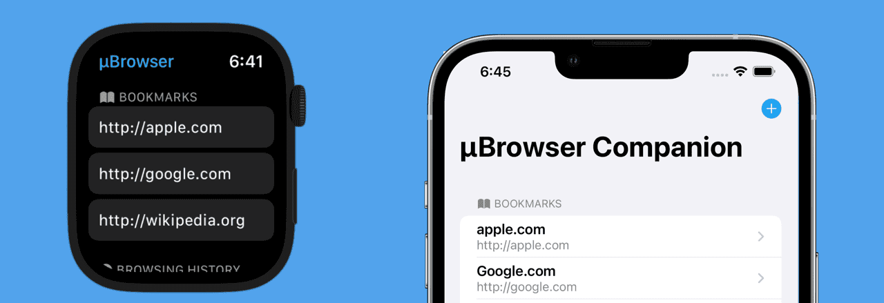 Microbrowser voor Apple Watch