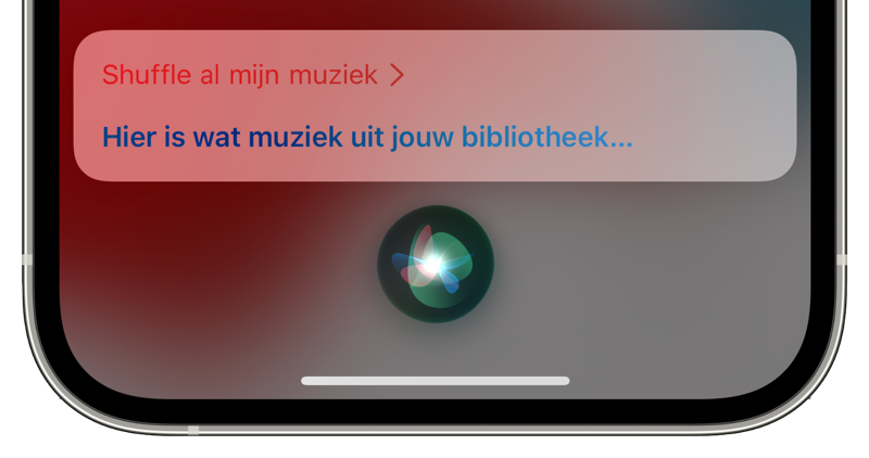 Shuffle muziek met Siri