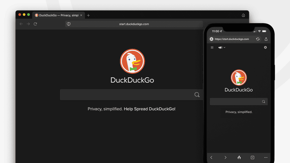 DuckDuckGo desktop browser.
