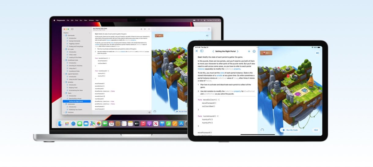 Swift Playgrounds 4 voor iPad.