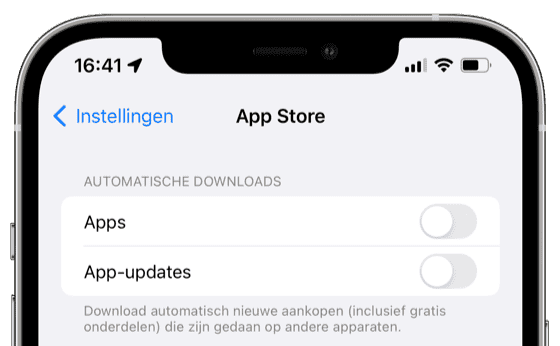 App updates uitschakelen om iPhone batterijduur te verlengen