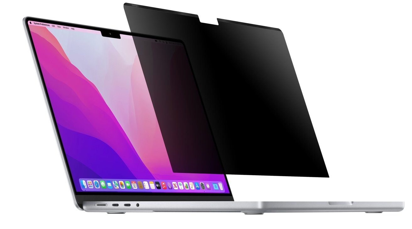 Kensington Privacy Screenprotector voor MacBook Pro.