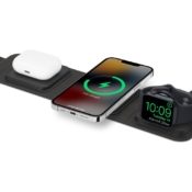 Mophie 3-in-1 Travel MagSafe oplader voor iPhone, Apple Watch en AirPods.