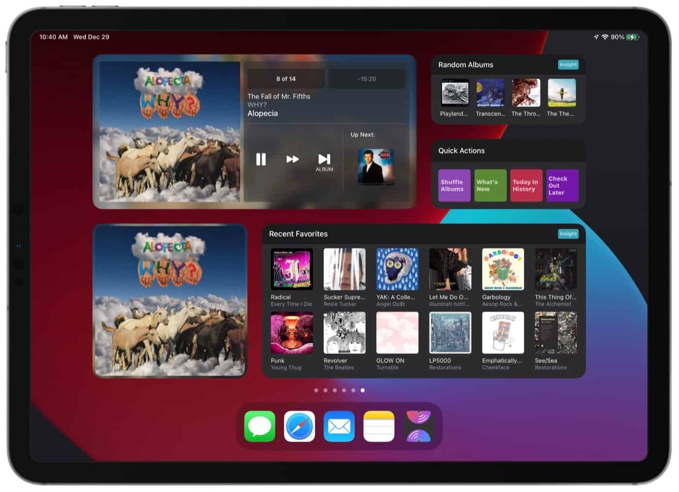 Albums app iPad voor Apple Music