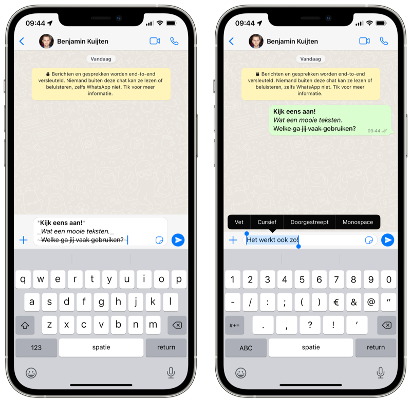 How to use text formatting in WhatsApp