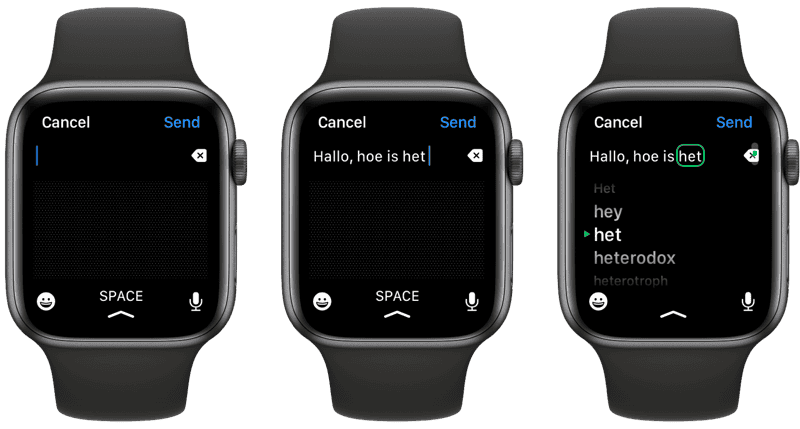 Scribble op de Apple Watch gebruiken in watchOS 8.
