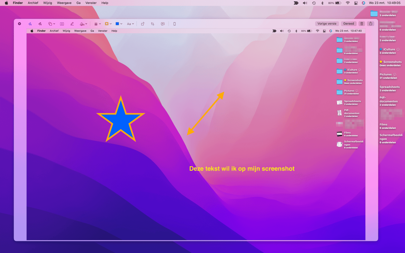 Screenshot bewerken op een Mac