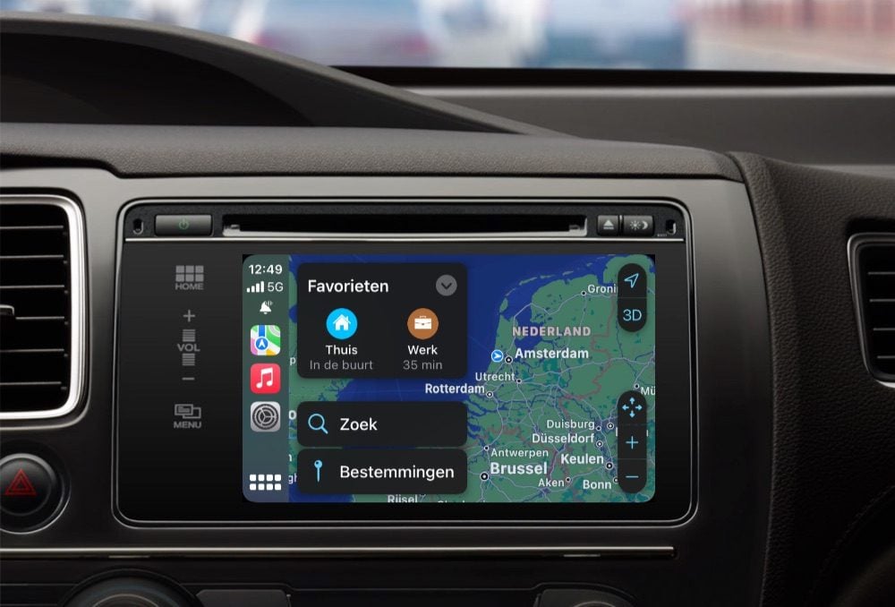 Apple Kaarten in CarPlay