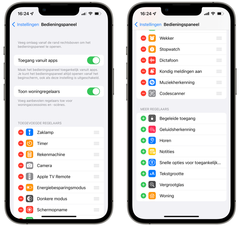 Bedieningspaneel aanpassen en extra knoppen toevoegen.