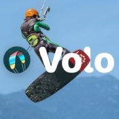 Volo app met kitesurfer