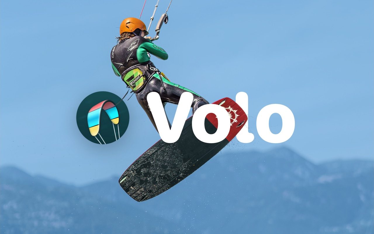 Volo app met kitesurfer