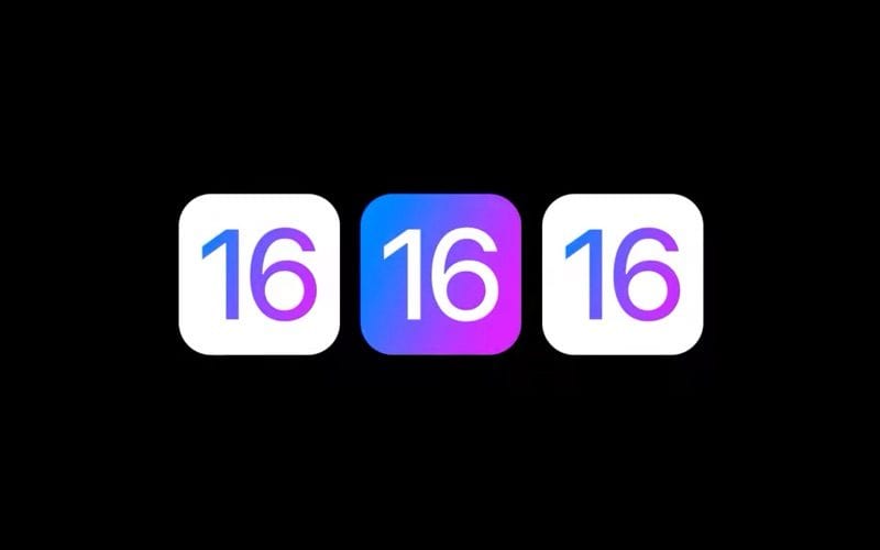 iOS 16 logo in concept.