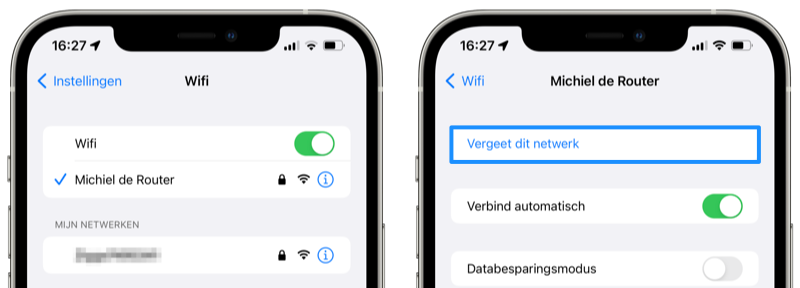 Wifi-netwerk vergeten op de iPhone