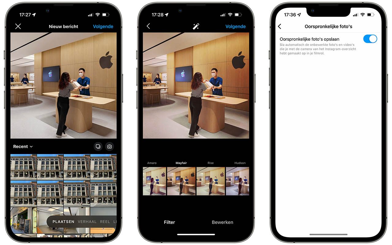 Zo kun je Instagramfilters gebruiken zonder de foto te delen