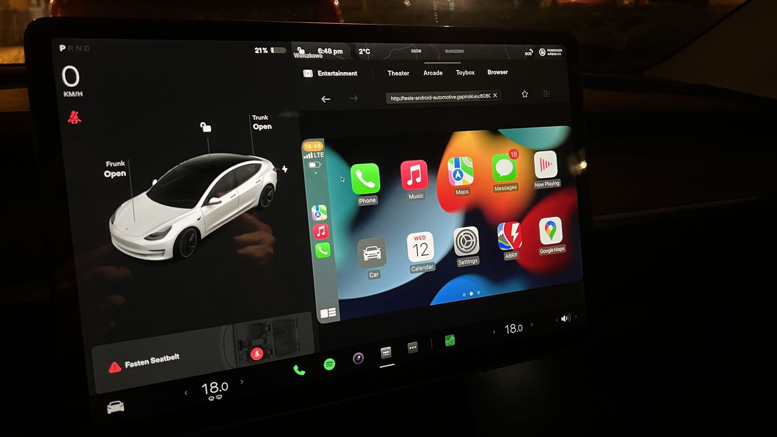 Tesla CarPlay hack