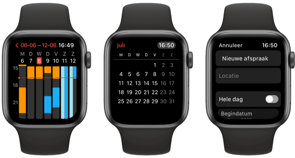 Agenda-app op de Apple Watch vanaf watchOS 9