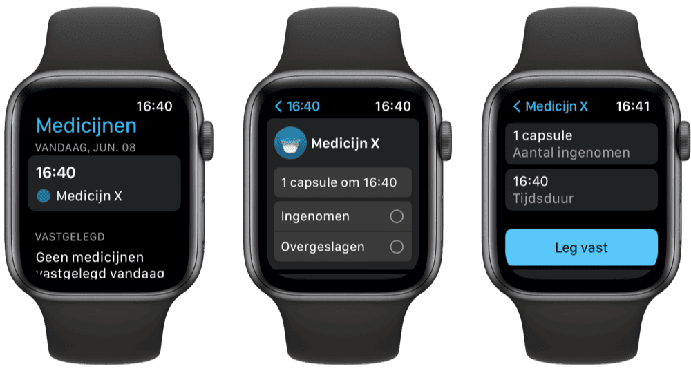 Medicijnen-app op de Apple Watch