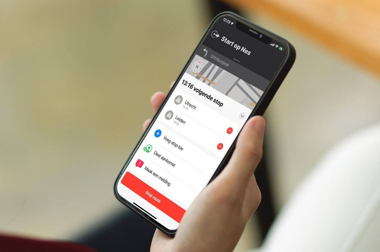 Tussenstop maken tijdens navigeren met Apple Kaarten