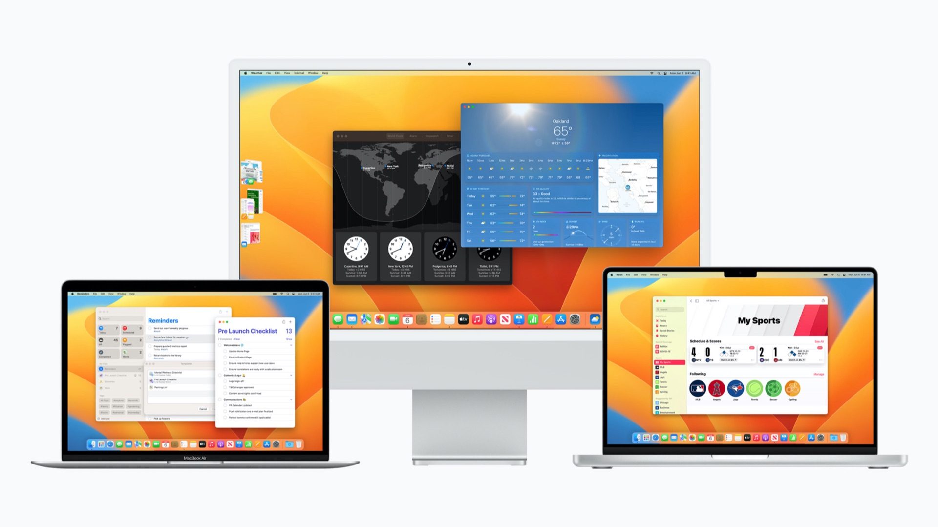 macOS Ventura op MacBooks en iMac