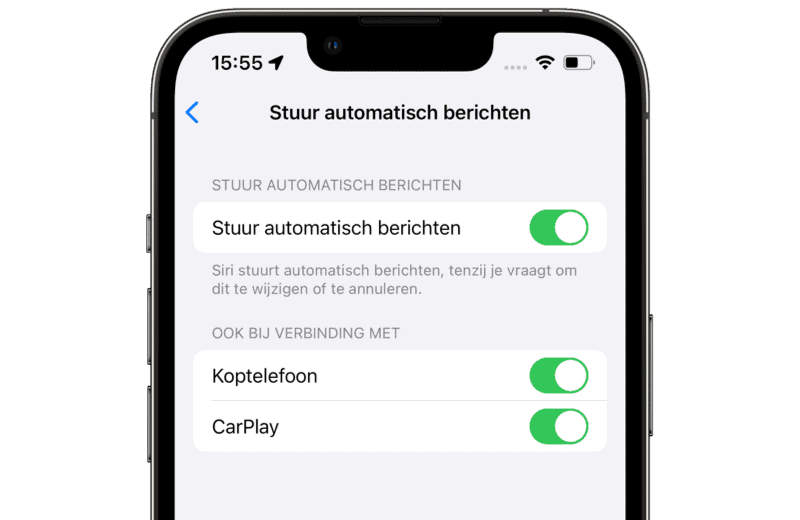 Siri: Stuur berichten automatisch.